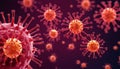 Viral particles, a microscopic view of a pandemic threat Royalty Free Stock Photo