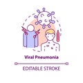 Viral pneumonia concept icon
