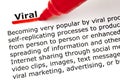 Viral underlined with red marker Royalty Free Stock Photo