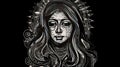 Virgen del carmen catholic religious holiday, event. Graphic women. AI generated.