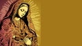 Virgen del carmen catholic religious holiday, event. Graphic women. AI generated.