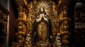 Virgen del carmen catholic religious holiday, event. Statue of a woman. AI generated.