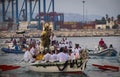 Virgen del Carmen en la procesiÃÂ³n por la playa de Huelin