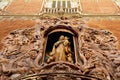 Virgen del Rosario enclosed in a niche of Palacio del Marques de Dos Aguas, Valencia Royalty Free Stock Photo