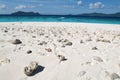 Virgen white sand beach at Mayotte island Royalty Free Stock Photo