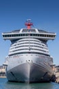 Virgin Atlantic's Lady Violet docked in Barcelona Port from a maritime perspective