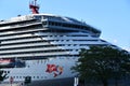 Virgin Atlantic`s newest cruise ship, Scarlet Lady, docked in New York City