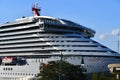 Virgin Atlantic`s newest cruise ship, Scarlet Lady, docked in New York City