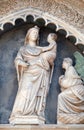 Virgin and Child Angel, Portal on the side-wall of Florence Cathedral Royalty Free Stock Photo