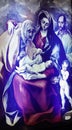 Virgin and the Child of El Greco painting in the birthplace House Museum from Fodele