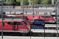 Virgin East Coast trains at London King`s Cross