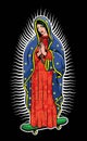 Virgin of Guadalupe 111 Virgin of Guadalupe on a skateboard. The Virgin Mary Vector Poster Illustration. Royalty Free Stock Photo