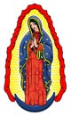 Virgin of Guadalupe. The Virgin Mary Vector Poster Illustration. Royalty Free Stock Photo