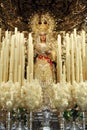 Virgin of Hope in the district of Triana, Holy Week in Seville, Andalusia, Spain