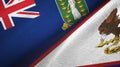 Virgin Islands British UK and American Samoa two flags