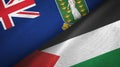 Virgin Islands British UK and Palestine two flags