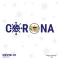 Virgin Islands US Coronavirus Typography. COVID-19 country banner