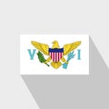 Virgin Islands US flag Long Shadow design vector