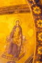 Virgin Mary apse mosaic in Hagia Sophia Istanbul Turkey Royalty Free Stock Photo