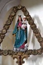 Virgin Mary with baby Jesus, Catholic Church Saint Eustache in Dobrota, Montenegro Royalty Free Stock Photo