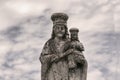 Virgin Mary with the baby Jesus Christ in her arms dramatic effect Royalty Free Stock Photo