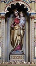 Virgin Mary with baby Jesus statue on altar of Our Lady in the church of St Matthew in Stitar, Croatia Royalty Free Stock Photo