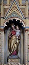 Virgin Mary with baby Jesus statue on altar of Our Lady in the church of St Matthew in Stitar, Croatia Royalty Free Stock Photo