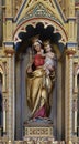 Virgin Mary with baby Jesus statue on altar of Our Lady in the church of St Matthew in Stitar, Croatia Royalty Free Stock Photo