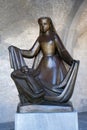 Virgin Mary with baby Jesus statue in Cathedral of St. Florin in Vaduz, Liechtenstein Royalty Free Stock Photo