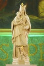 Virgin Mary with baby Jesus, a statue on the main altar of St. Peter`s Church in Zagreb Royalty Free Stock Photo