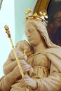 Virgin Mary with baby Jesus, a statue on the main altar of St. Peter`s Church in Zagreb Royalty Free Stock Photo