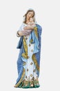 Virgin Mary With Baby Jesus, On White Royalty Free Stock Photo