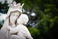 The virgin Mary carrying the baby Jesus Royalty Free Stock Photo