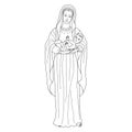 Virgin Mary holding baby Jesus Royalty Free Stock Photo