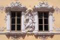 Virgin Mary, House of Falcon in Wurzburg Royalty Free Stock Photo