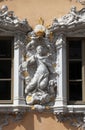 Virgin Mary, House of Falcon in Wurzburg Royalty Free Stock Photo