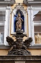 Virgin Mary and Imperial eagle emblem in Graz Royalty Free Stock Photo