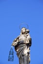 Virgin Mary with Jesus Christ child statue in Bologna, Italy