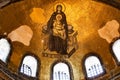 Virgin Mary and Jesus Christ Mosaic in Hagia Sophia Mosque Royalty Free Stock Photo