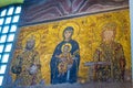 Virgin Mary mosaic in Hagia Sophia Istanbul Turkey