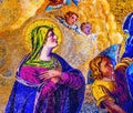 Virgin Mary Mosaic Saint Mark Cathedral Basilica Venice Italy Royalty Free Stock Photo