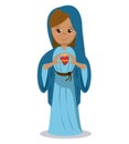 Virgin mary sacred heart devotional image Royalty Free Stock Photo