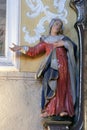 Virgin Mary, statue on the Altar of the Passion of Jesus in the church of Our Lady of the Snow in Kutina, Croatia