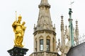Virgin Mary statue on Marienplatz square by Town Hall, Munich, Germany Royalty Free Stock Photo