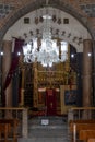 Virgin Mary Syriac Orthodox Church in Diyarbakir, Turkey. Detail from inside the church. Royalty Free Stock Photo