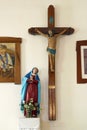 Virgin Mary under the cross, statue in the church of St. Michael the Archangel in Mihovljan, Croatia