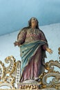 Virgin Mary under the cross, statue on the main altar in St Catherine of Alexandria Church in Krapina, Croatia Royalty Free Stock Photo