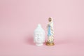 Virgin Mary and white Buddha pink