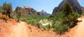 Virgin nature paniramic view of Zion National Park Royalty Free Stock Photo