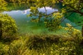Virgin nature of Plitvice lakes national park, Croatia Royalty Free Stock Photo